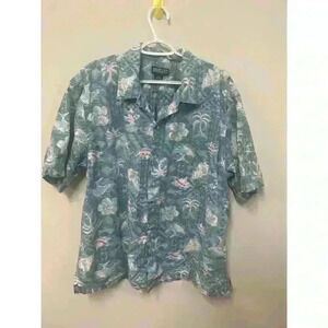 Lands End Mens short sleeve Hawaiian shirt XXL